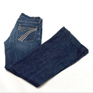 7 for all mankind dojo flare jeans 28 boot
